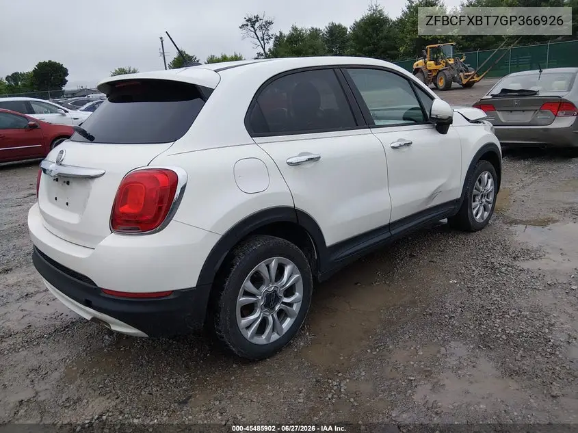 2016 Fiat 500X Easy VIN: ZFBCFXBT7GP366926 Lot: 45485902