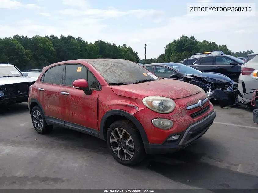 2016 Fiat 500X Trekking VIN: ZFBCFYCT0GP368716 Lot: 45545402
