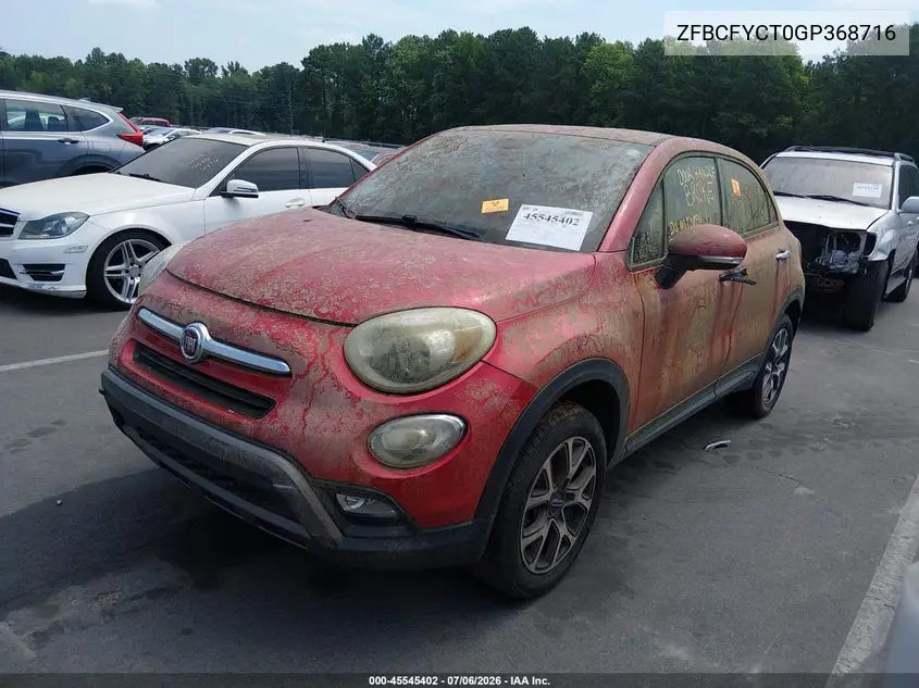 2016 Fiat 500X Trekking VIN: ZFBCFYCT0GP368716 Lot: 45545402