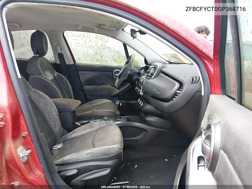 2016 Fiat 500X Trekking VIN: ZFBCFYCT0GP368716 Lot: 45545402