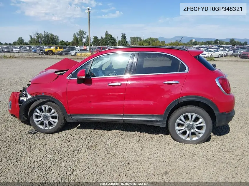 2016 Fiat 500X Lounge VIN: ZFBCFYDT0GP348321 Lot: 45546493