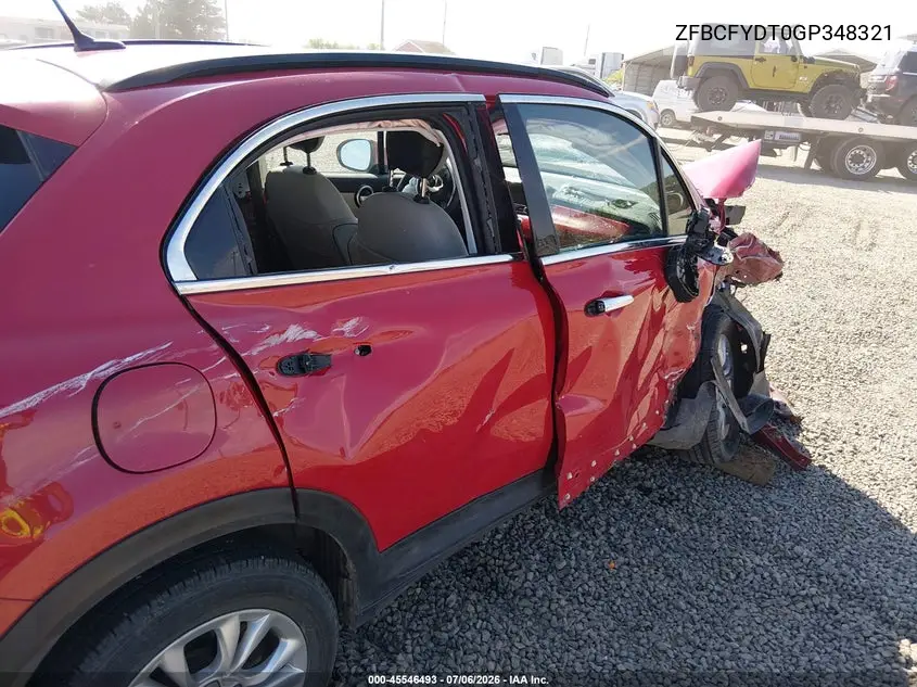 2016 Fiat 500X Lounge VIN: ZFBCFYDT0GP348321 Lot: 45546493