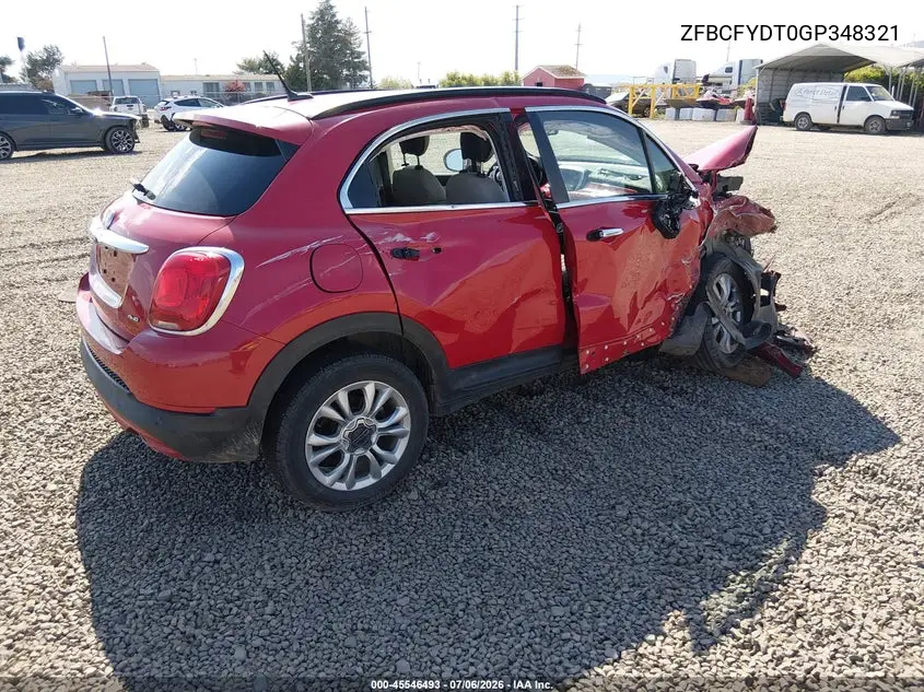 2016 Fiat 500X Lounge VIN: ZFBCFYDT0GP348321 Lot: 45546493