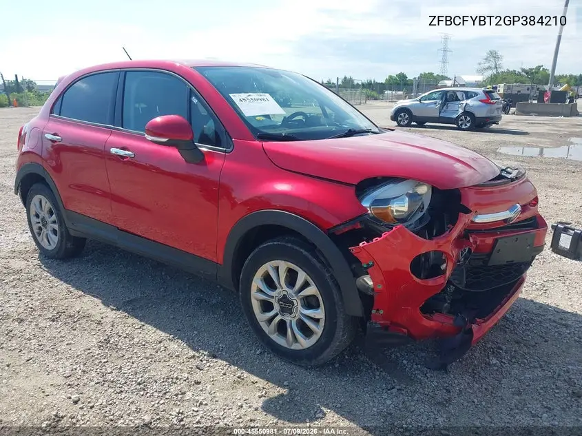 2016 Fiat 500X Easy VIN: ZFBCFYBT2GP384210 Lot: 45550981