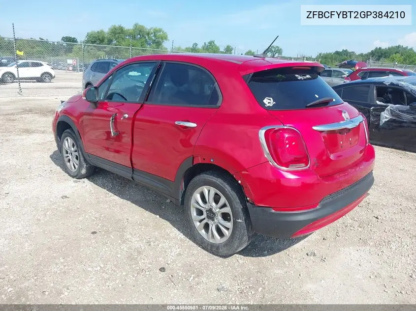 2016 Fiat 500X Easy VIN: ZFBCFYBT2GP384210 Lot: 45550981