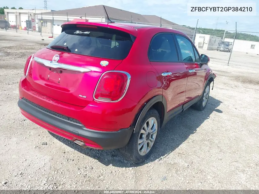 2016 Fiat 500X Easy VIN: ZFBCFYBT2GP384210 Lot: 45550981