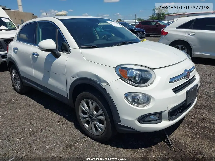 2016 Fiat 500X Lounge VIN: ZFBCFYDT7GP377198 Lot: 45553010