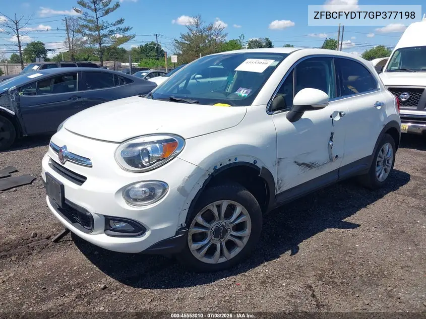 2016 Fiat 500X Lounge VIN: ZFBCFYDT7GP377198 Lot: 45553010