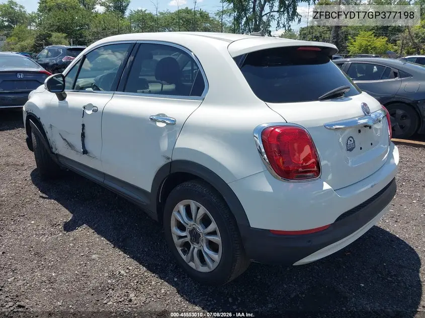 2016 Fiat 500X Lounge VIN: ZFBCFYDT7GP377198 Lot: 45553010
