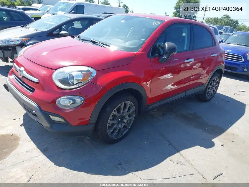 2016 Fiat 500X Trekking Plus VIN: ZFBCFXET4GP400364 Lot: 45583455