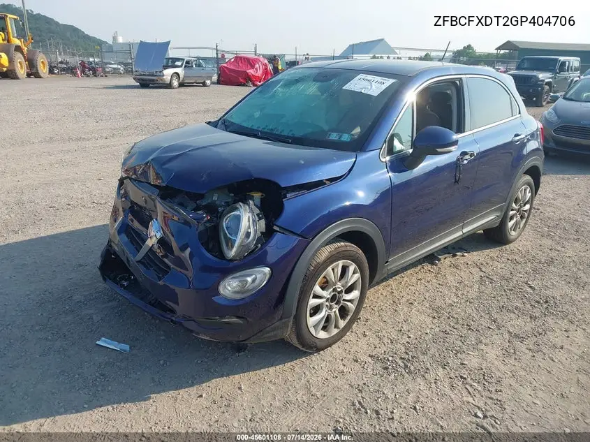 2016 Fiat 500X Lounge VIN: ZFBCFXDT2GP404706 Lot: 45601108