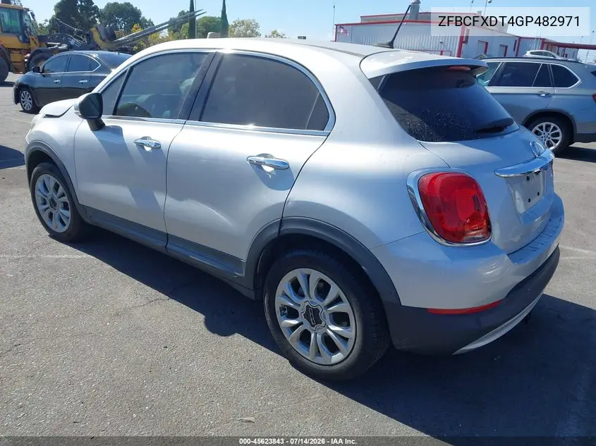 2016 Fiat 500X Lounge VIN: ZFBCFXDT4GP482971 Lot: 45623843