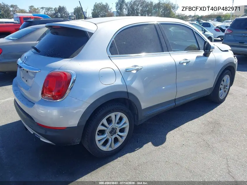 2016 Fiat 500X Lounge VIN: ZFBCFXDT4GP482971 Lot: 45623843