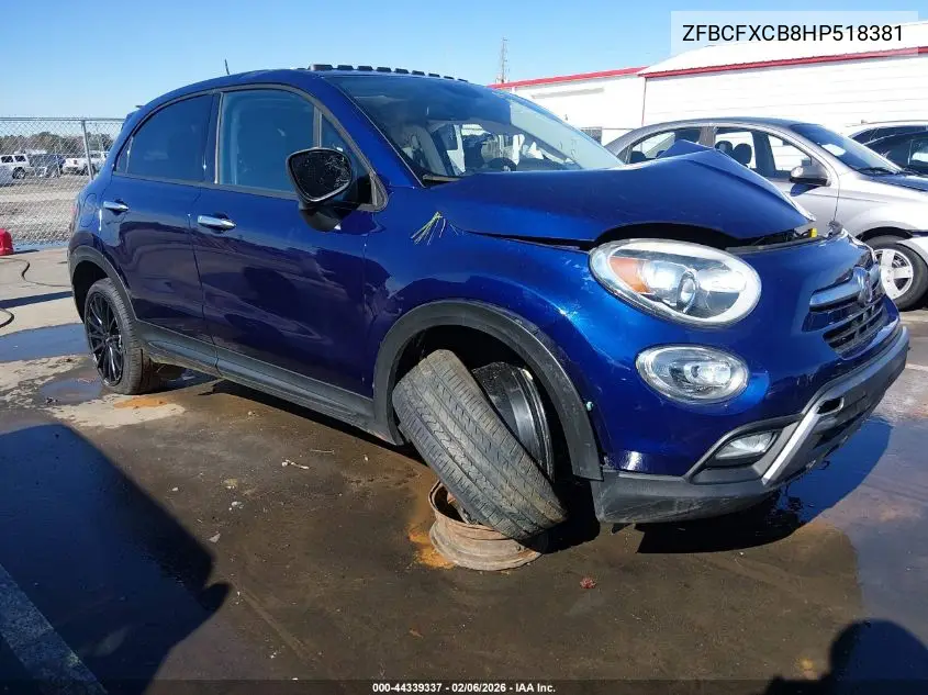 2017 Fiat 500X Trekking Fwd VIN: ZFBCFXCB8HP518381 Lot: 44339337