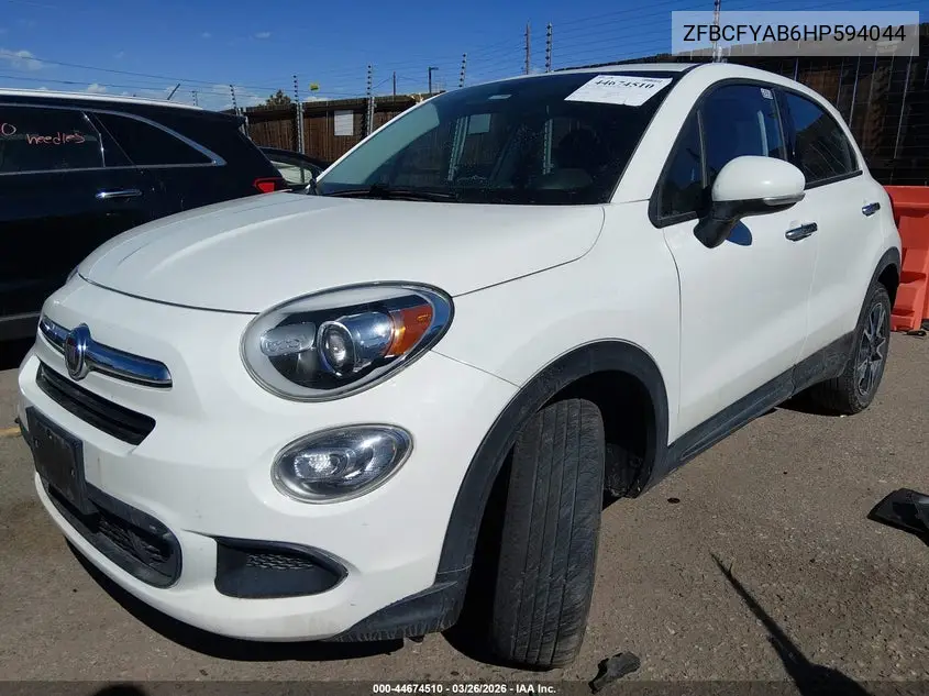 2017 Fiat 500X Pop Awd VIN: ZFBCFYAB6HP594044 Lot: 44674510