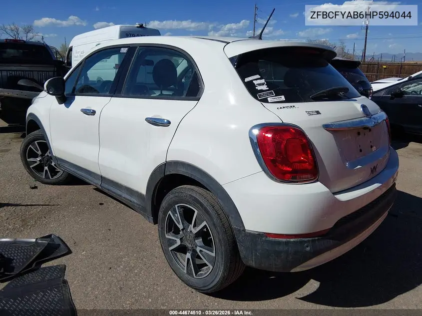 2017 Fiat 500X Pop Awd VIN: ZFBCFYAB6HP594044 Lot: 44674510