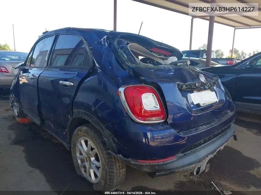 2017 Fiat 500X Pop Fwd VIN: ZFBCFXAB3HP614227 Lot: 44847315