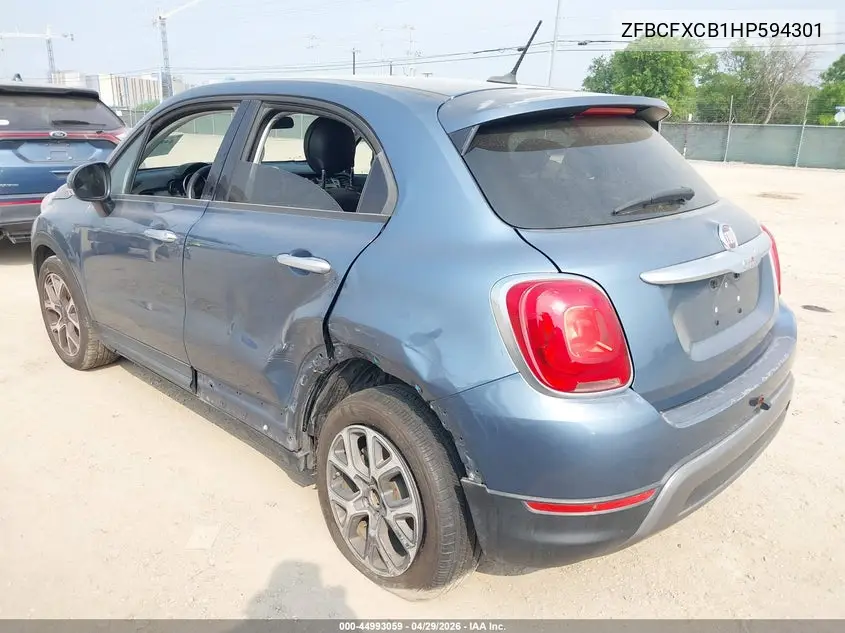 2017 Fiat 500X Trekking Fwd VIN: ZFBCFXCB1HP594301 Lot: 44993059