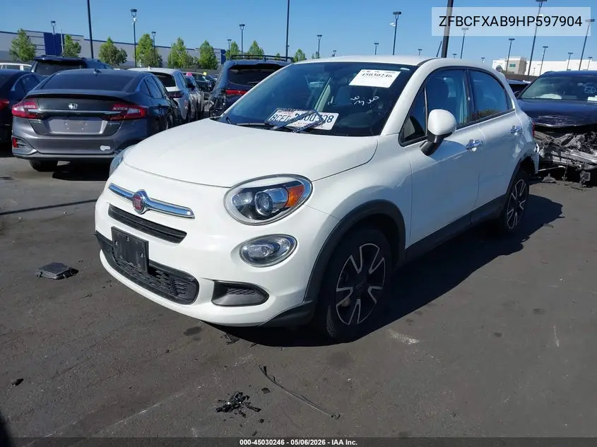 2017 Fiat 500X Pop Fwd VIN: ZFBCFXAB9HP597904 Lot: 45030246