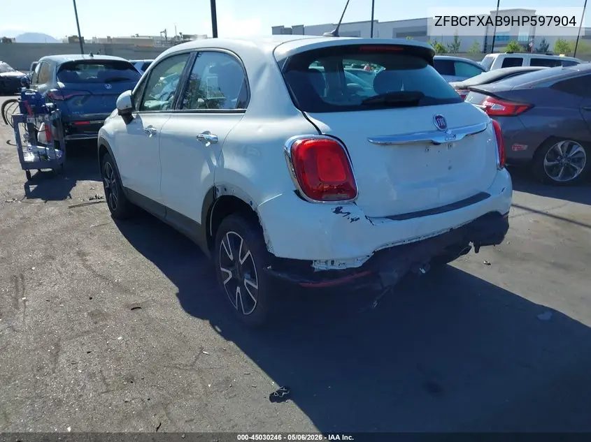 2017 Fiat 500X Pop Fwd VIN: ZFBCFXAB9HP597904 Lot: 45030246