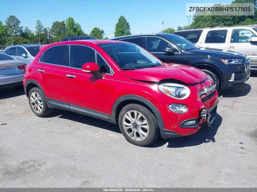 2017 Fiat 500X Lounge Fwd VIN: ZFBCFXDB8HP517505 Lot: 45062325