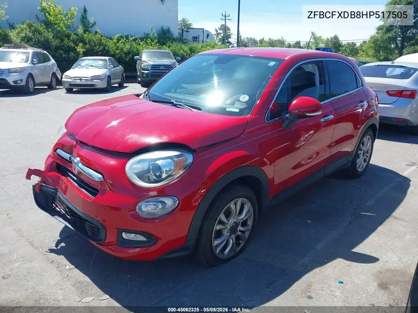 2017 Fiat 500X Lounge Fwd VIN: ZFBCFXDB8HP517505 Lot: 45062325