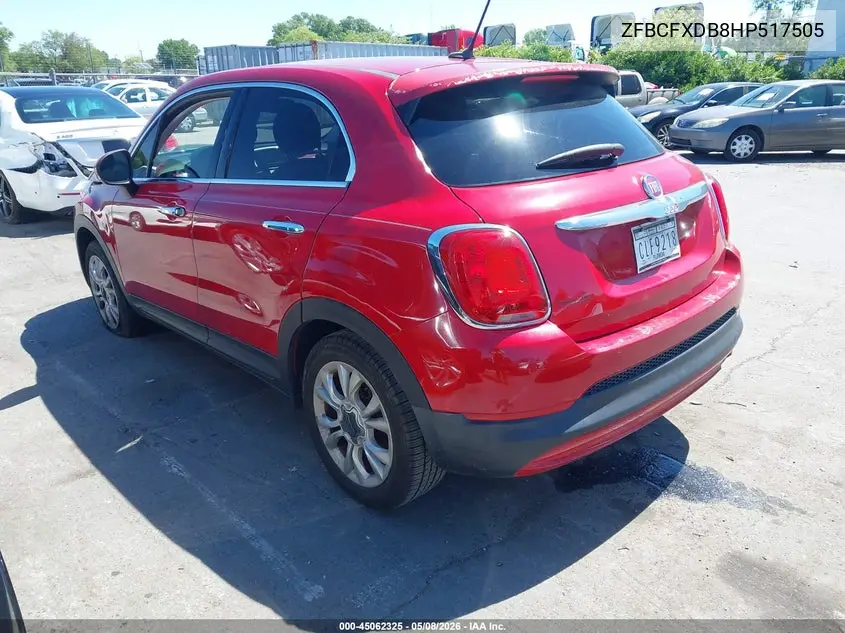 2017 Fiat 500X Lounge Fwd VIN: ZFBCFXDB8HP517505 Lot: 45062325