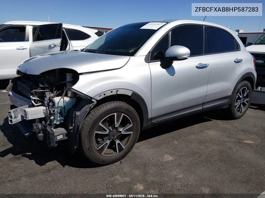 2017 Fiat 500X Pop Fwd VIN: ZFBCFXAB8HP587283 Lot: 45099907