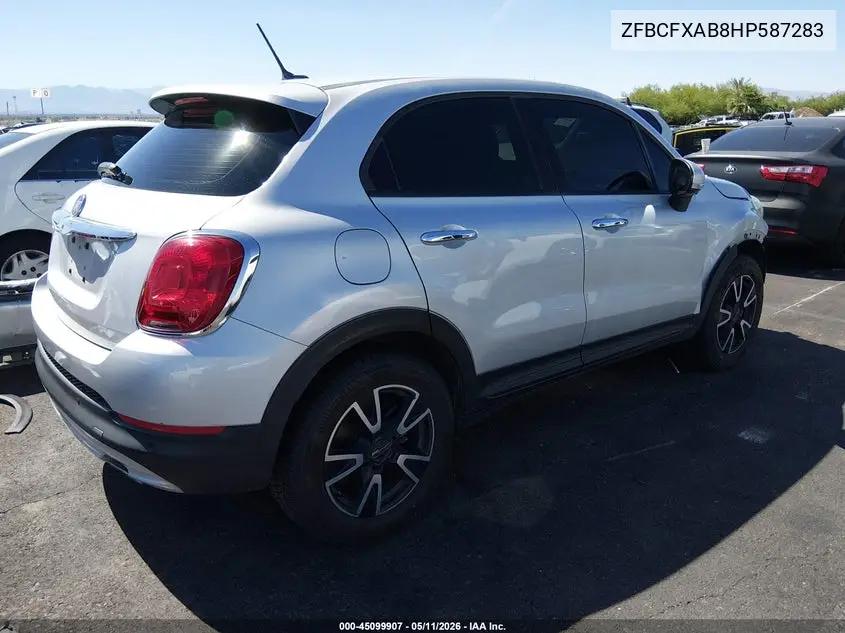 2017 Fiat 500X Pop Fwd VIN: ZFBCFXAB8HP587283 Lot: 45099907