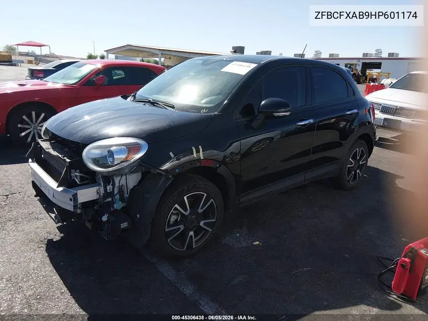 2017 Fiat 500X Pop Fwd VIN: ZFBCFXAB9HP601174 Lot: 45306438