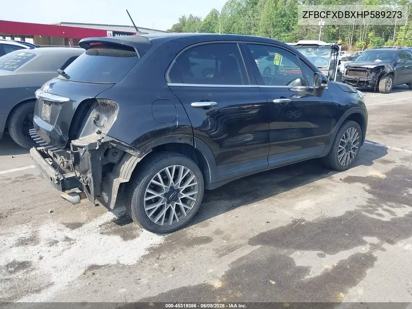 2017 Fiat 500X Lounge Fwd VIN: ZFBCFXDBXHP589273 Lot: 45319386
