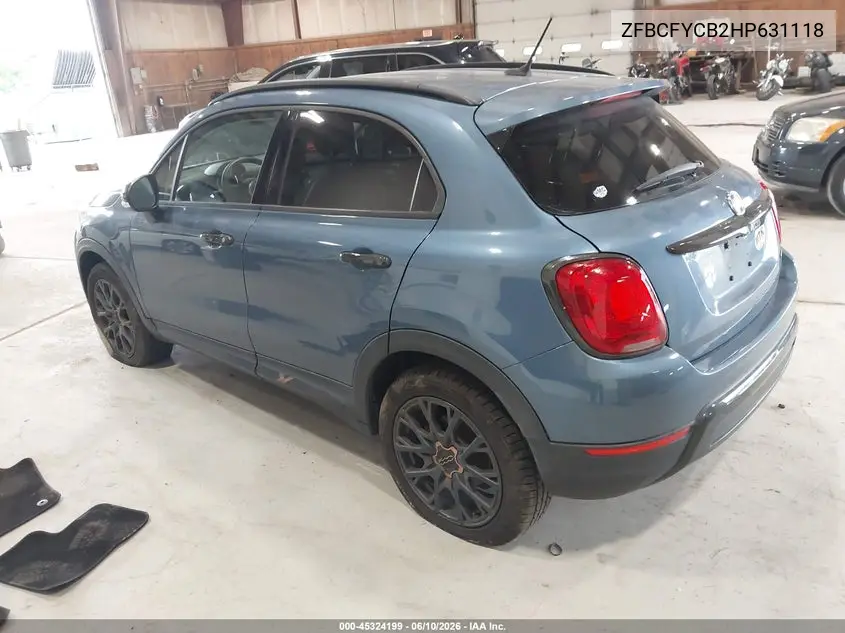 2017 Fiat 500X Urbana Awd VIN: ZFBCFYCB2HP631118 Lot: 45324199