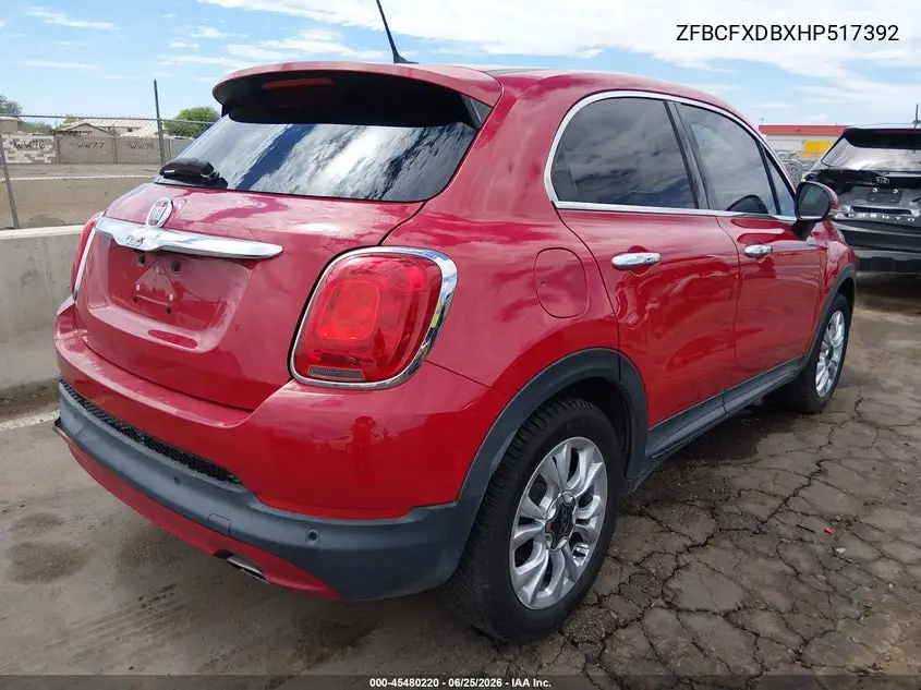 2017 Fiat 500X Lounge Fwd VIN: ZFBCFXDBXHP517392 Lot: 45480220