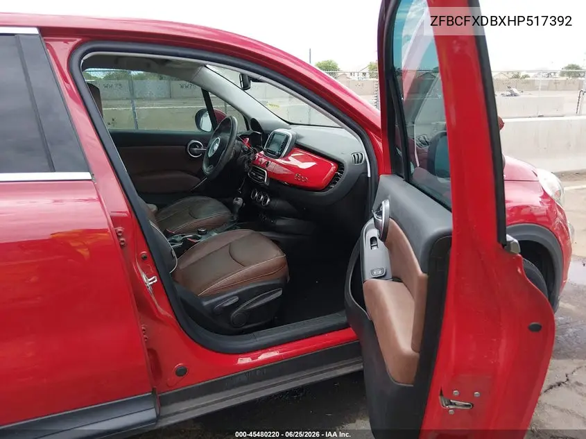 2017 Fiat 500X Lounge Fwd VIN: ZFBCFXDBXHP517392 Lot: 45480220