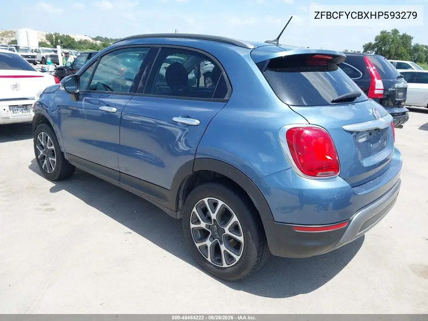 2017 Fiat 500X Trekking Awd VIN: ZFBCFYCBXHP593279 Lot: 45484222