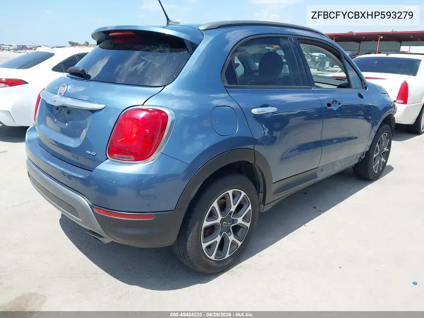2017 Fiat 500X Trekking Awd VIN: ZFBCFYCBXHP593279 Lot: 45484222