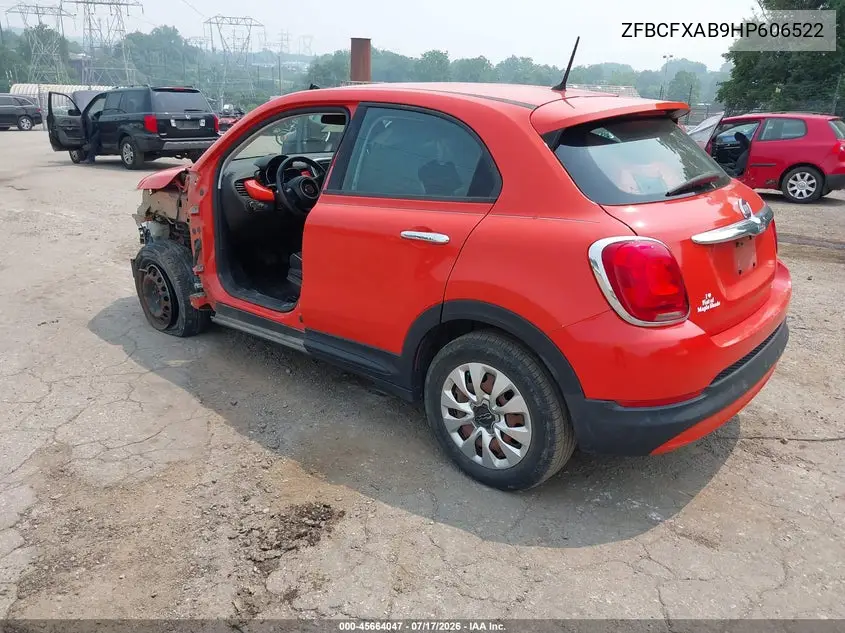 2017 Fiat 500X Pop Fwd VIN: ZFBCFXAB9HP606522 Lot: 45664047