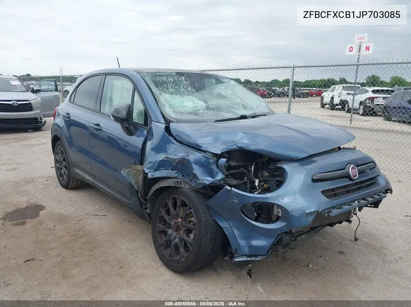 2018 Fiat 500X Urbana Fwd VIN: ZFBCFXCB1JP703085 Lot: 45050856