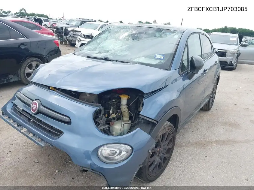 2018 Fiat 500X Urbana Fwd VIN: ZFBCFXCB1JP703085 Lot: 45050856