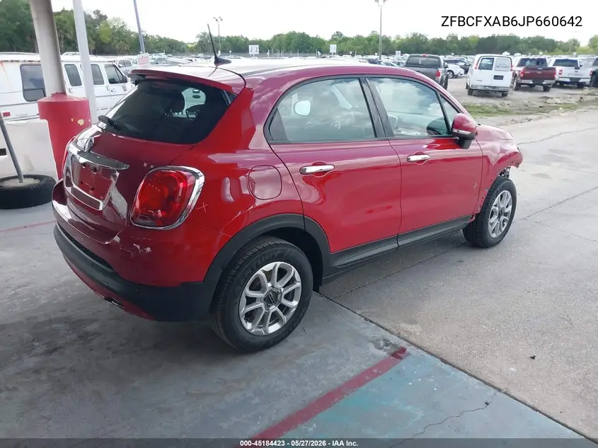 2018 Fiat 500X Pop Fwd VIN: ZFBCFXAB6JP660642 Lot: 45184423