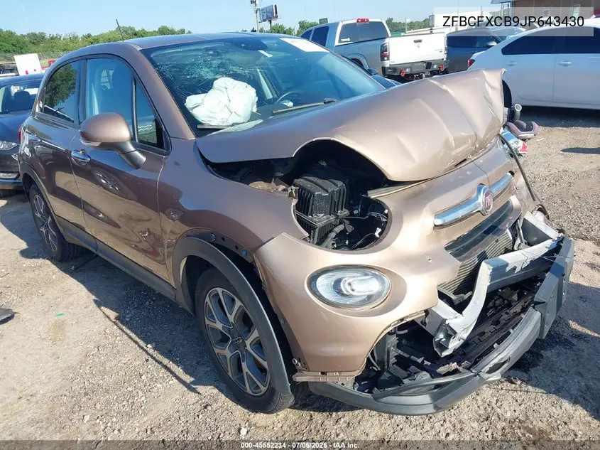 2018 Fiat 500X Trekking Fwd VIN: ZFBCFXCB9JP643430 Lot: 45552234