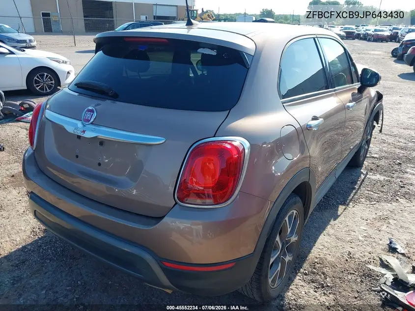 2018 Fiat 500X Trekking Fwd VIN: ZFBCFXCB9JP643430 Lot: 45552234
