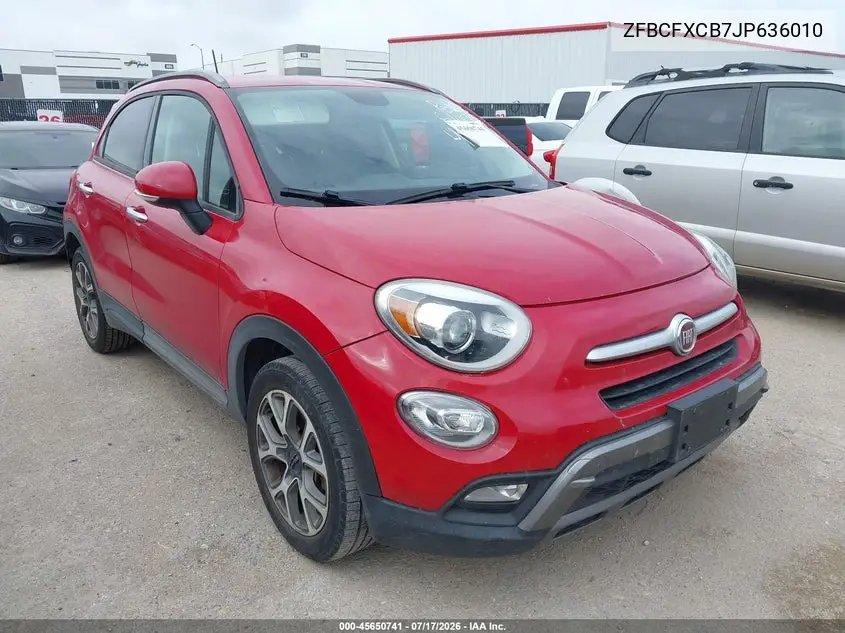 2018 Fiat 500X Trekking Fwd VIN: ZFBCFXCB7JP636010 Lot: 45650741