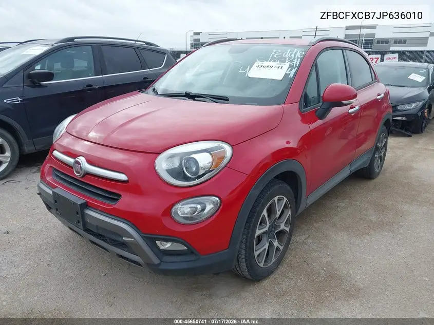 2018 Fiat 500X Trekking Fwd VIN: ZFBCFXCB7JP636010 Lot: 45650741