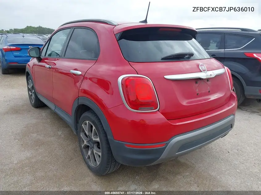 2018 Fiat 500X Trekking Fwd VIN: ZFBCFXCB7JP636010 Lot: 45650741