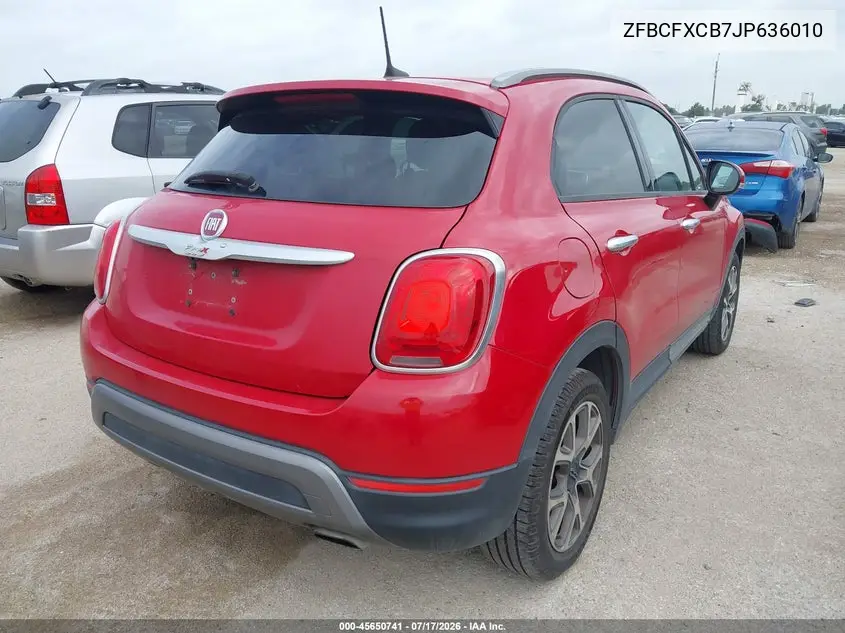 2018 Fiat 500X Trekking Fwd VIN: ZFBCFXCB7JP636010 Lot: 45650741