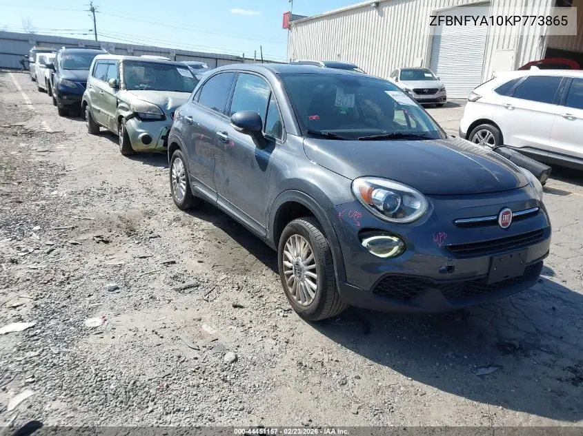 2019 Fiat 500X Pop Awd VIN: ZFBNFYA10KP773865 Lot: 44451157