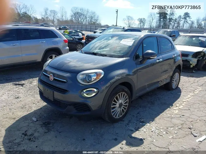 2019 Fiat 500X Pop Awd VIN: ZFBNFYA10KP773865 Lot: 44451157