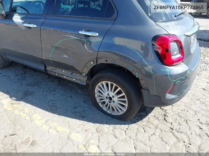 2019 Fiat 500X Pop Awd VIN: ZFBNFYA10KP773865 Lot: 44451157