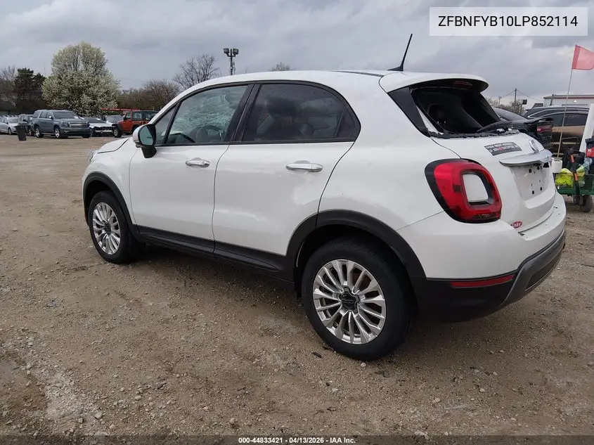 2020 Fiat 500X Trekking Awd VIN: ZFBNFYB10LP852114 Lot: 44833421